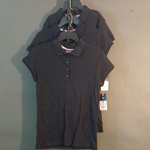 3pk NWT IZOD Approved Schoolwear NAVY Blue Polo Shirt Size: L/G 14/16 Girls